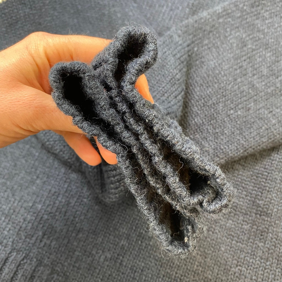 Fair Isle Sweater Blue Men’s Large Quarter Zip Canadiana Classic Outdoor Winter - Picture 8 of 12